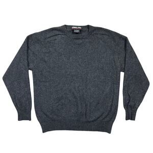 Kirkland 100% Cashmere Sweater Womens Large Gray Crewneck Pullover Costco Soft